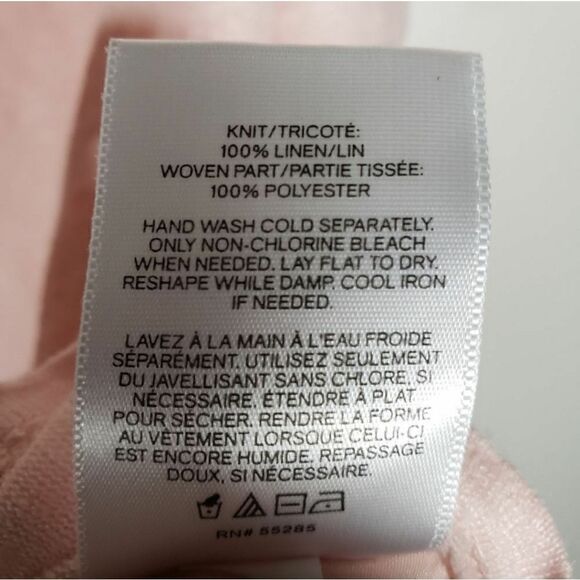 Express Linen Satin Soft Pink Flowy Tank Sleeveless Blouse Size L - Picture 5 of 7